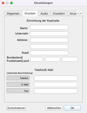 Einstellungen