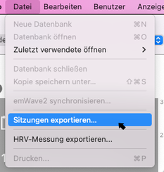 HRV-Messungen Exportieren - Abbildung 1