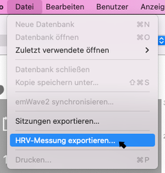HRV-Messungen Exportieren - Abbildung 3
