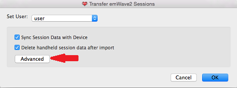 Synchronisieren der emWave2-Sitzungen mit dem Computer - Abbildung 3